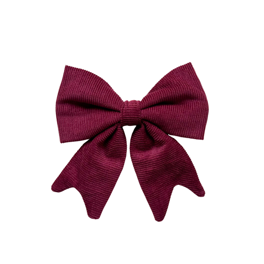 Schleife Cord bordeaux