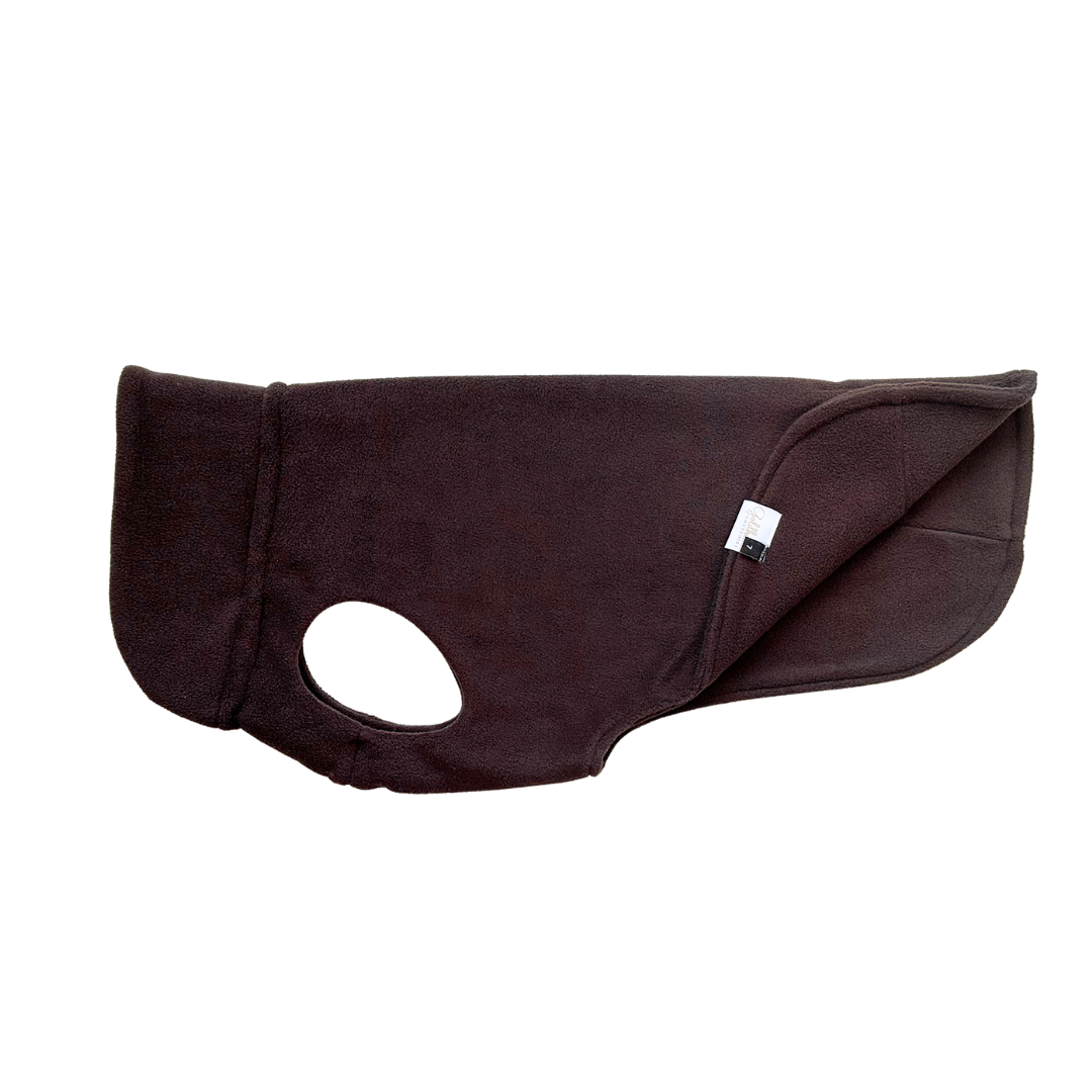Hundepullover CosyShirt stay warm Fleece dunkelbraun