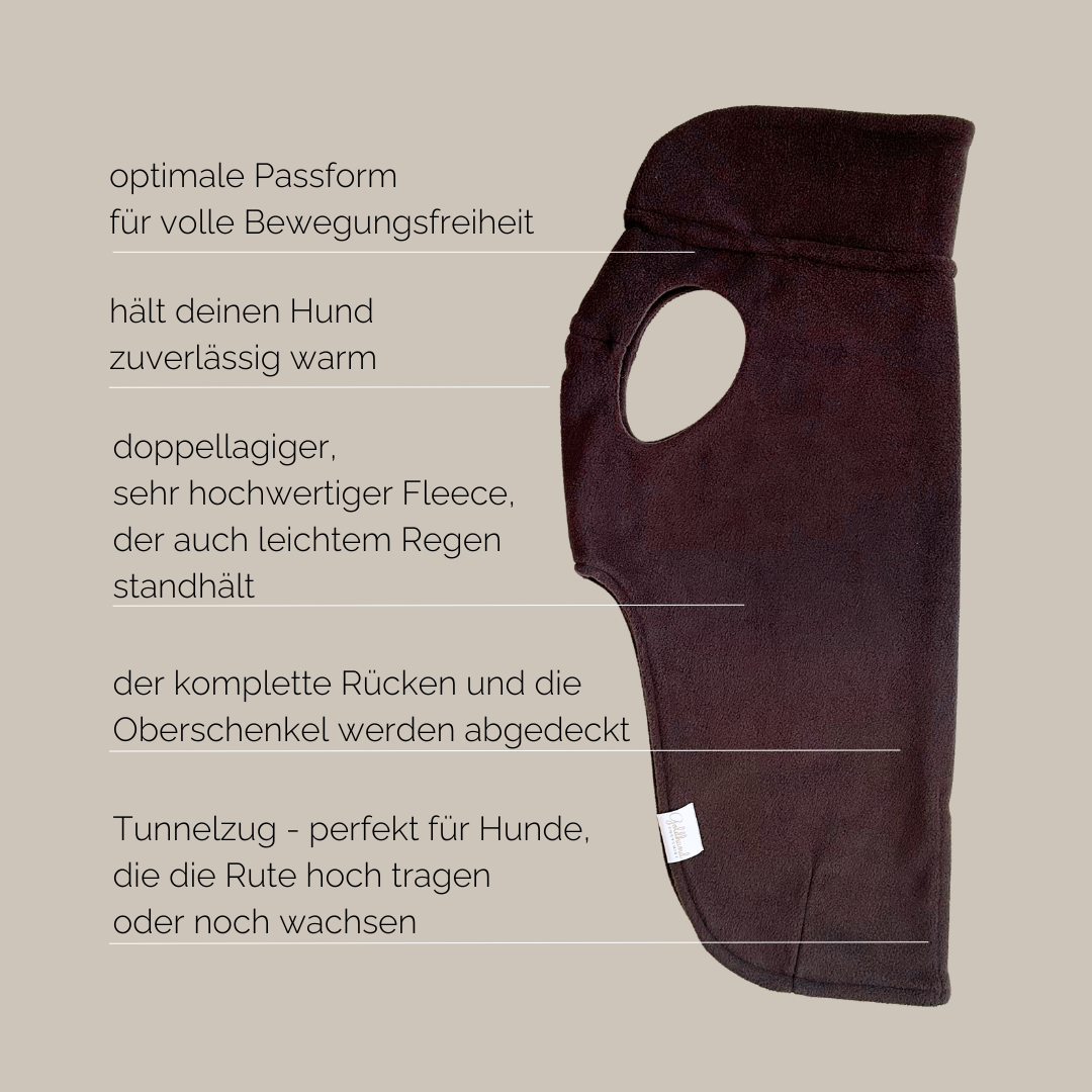 Hundepullover CosyShirt stay warm Fleece dunkelbraun