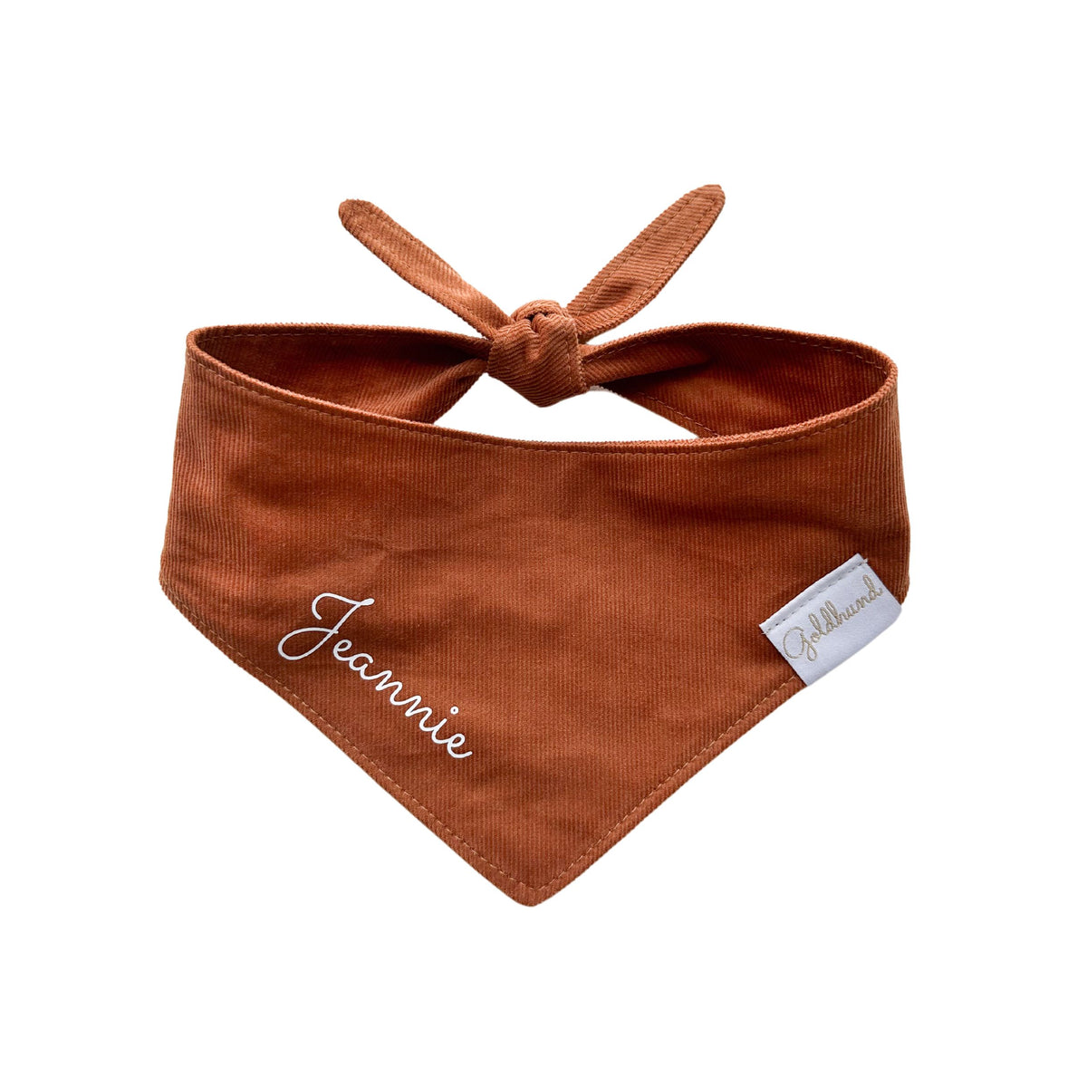 Hundehalstuch Cord cognac