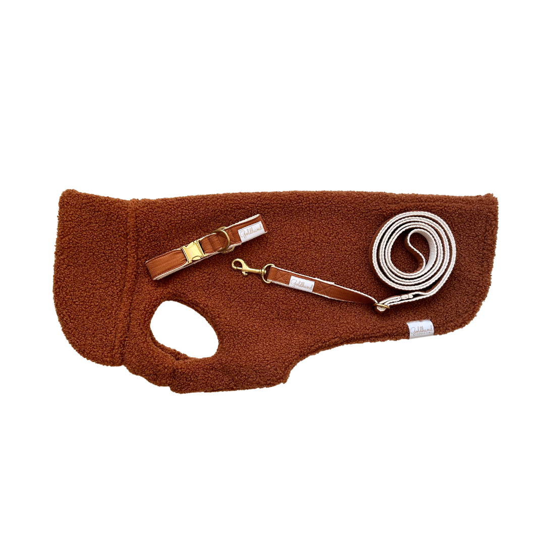 Hundepullover CosyShirt stay warm Teddy cognac