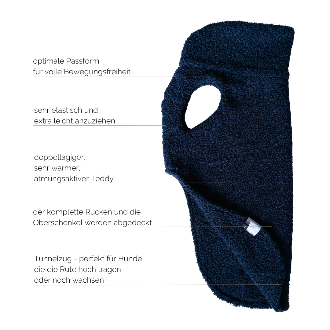 Hundepullover CosyShirt stay warm Teddy navy