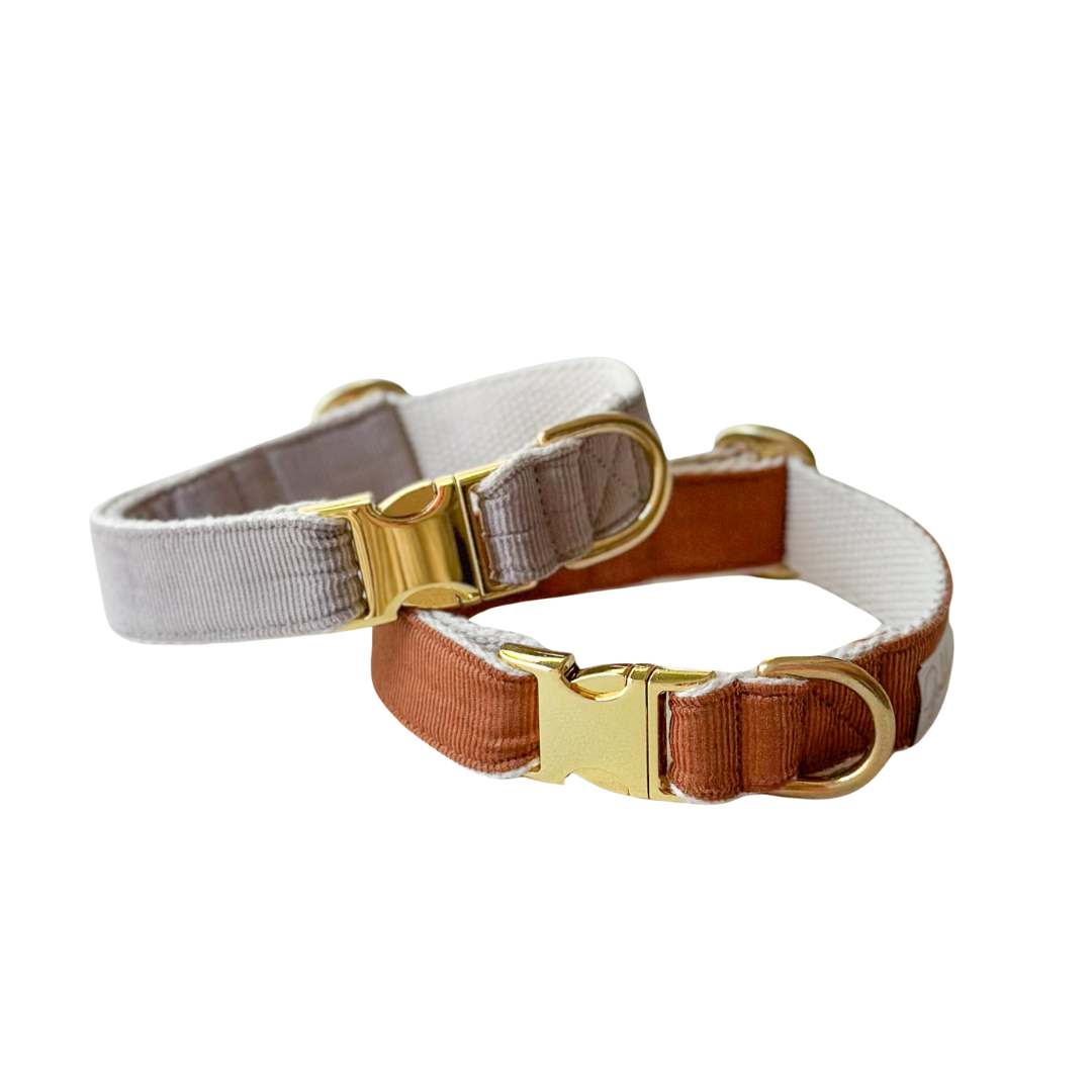 Happy paw Halsband - Cord sand