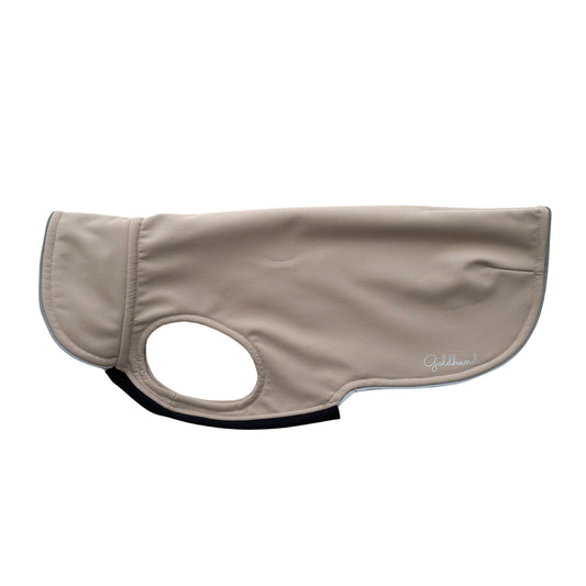 leichter Hundemantel CosyShell light stonebeige / dunkelblau