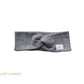Stirnband Twist Strick grau