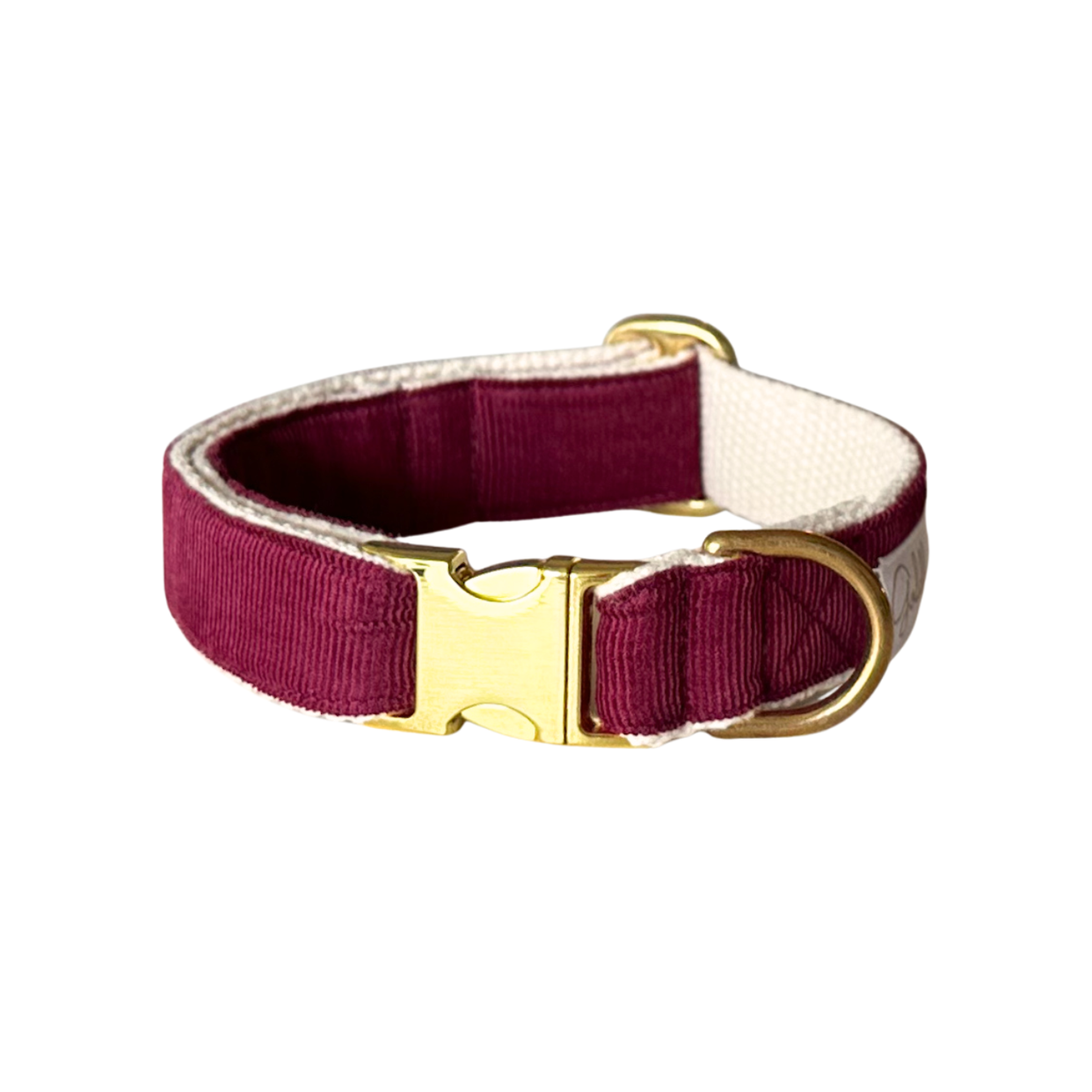 Happy paw Halsband - Cord bordeaux