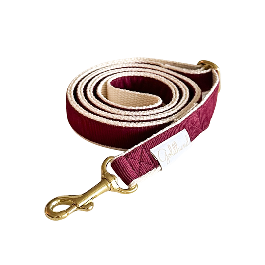 Happy paw Schmuckleine - Cord bordeaux