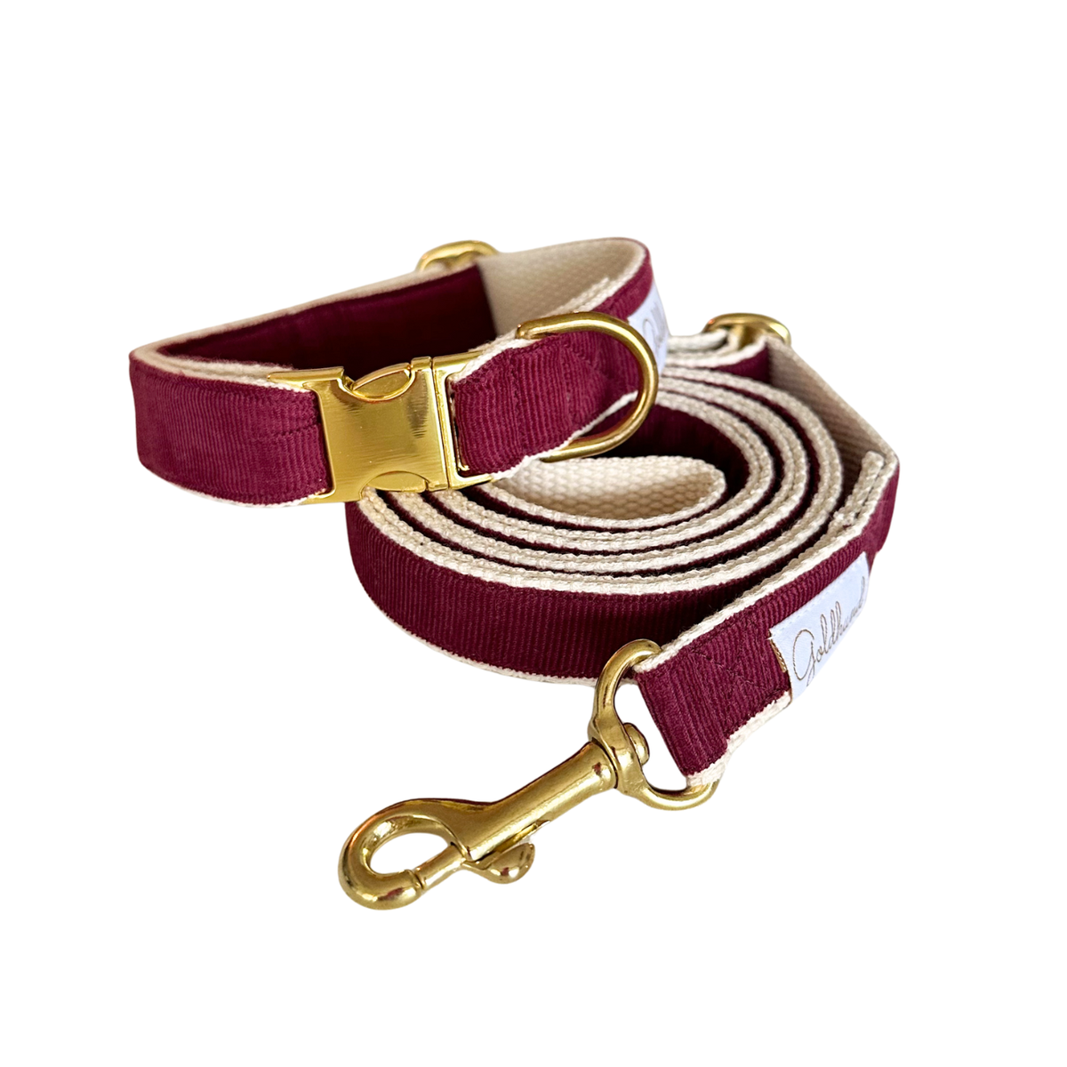 Happy paw Schmuckleine - Cord bordeaux