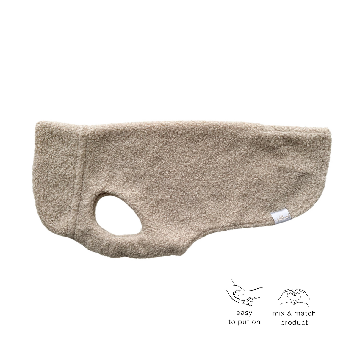 Hundepullover CosyShirt stay warm Teddy beige