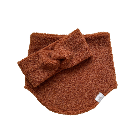 Loopschal für Menschen CosyLoop Teddy cognac