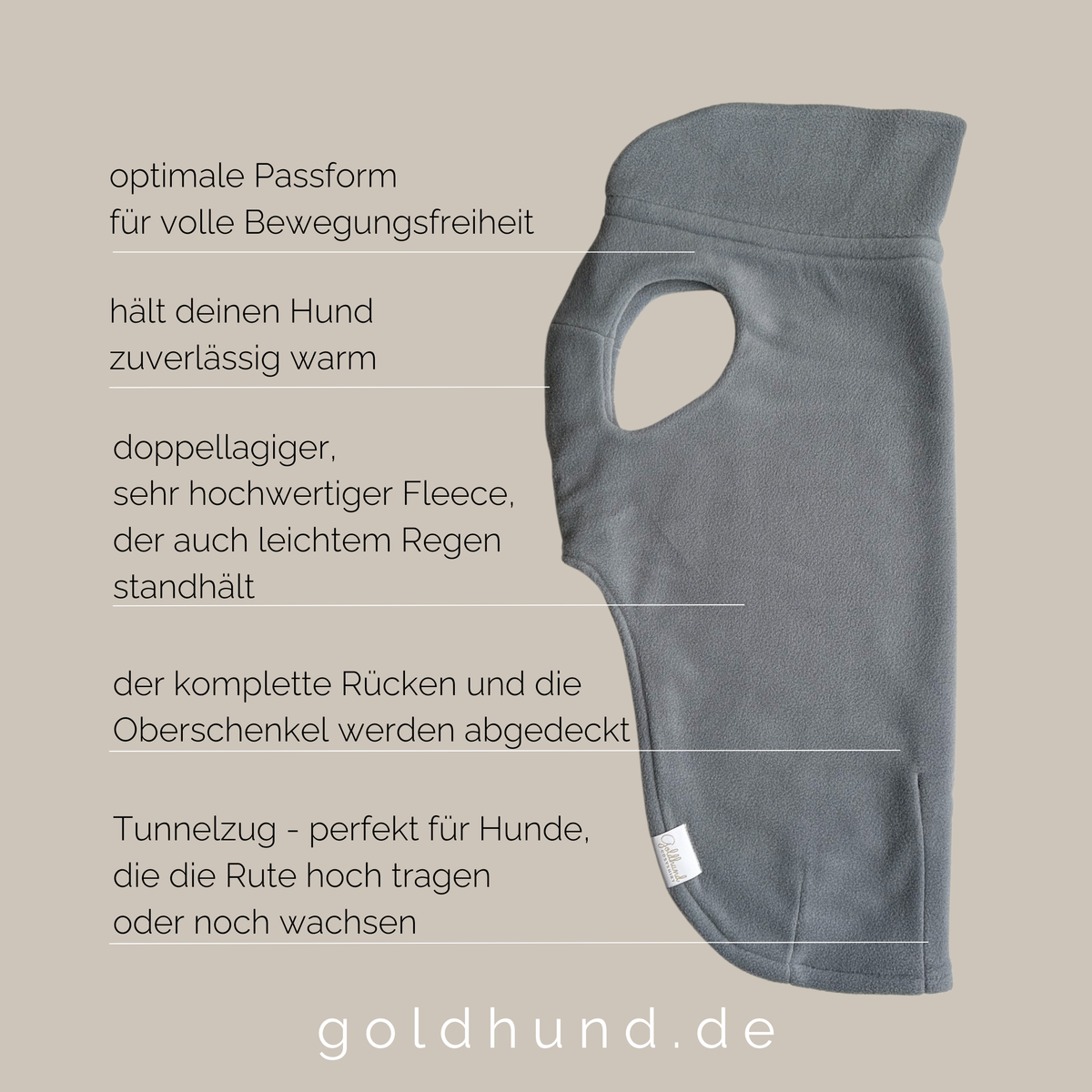 Hundepullover CosyShirt stay warm grau