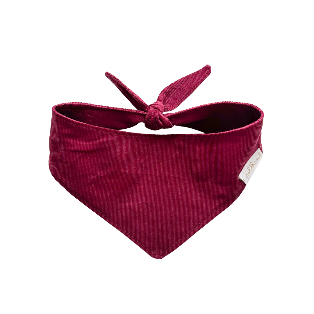 Hundehalstuch Cord bordeaux