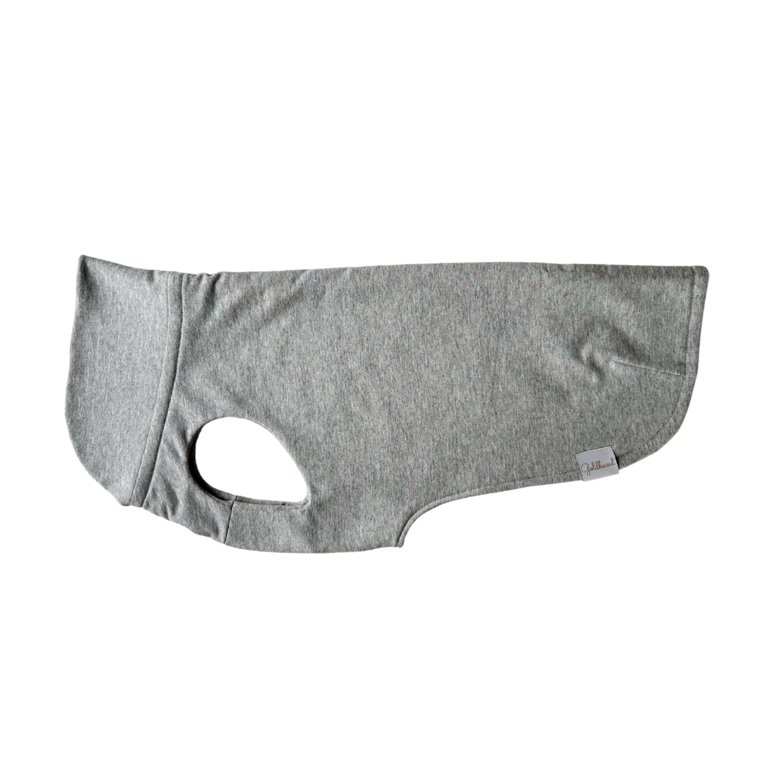 leichtes Hundeshirt CosyShirt light Jersey grau meliert // anteilig recycelt