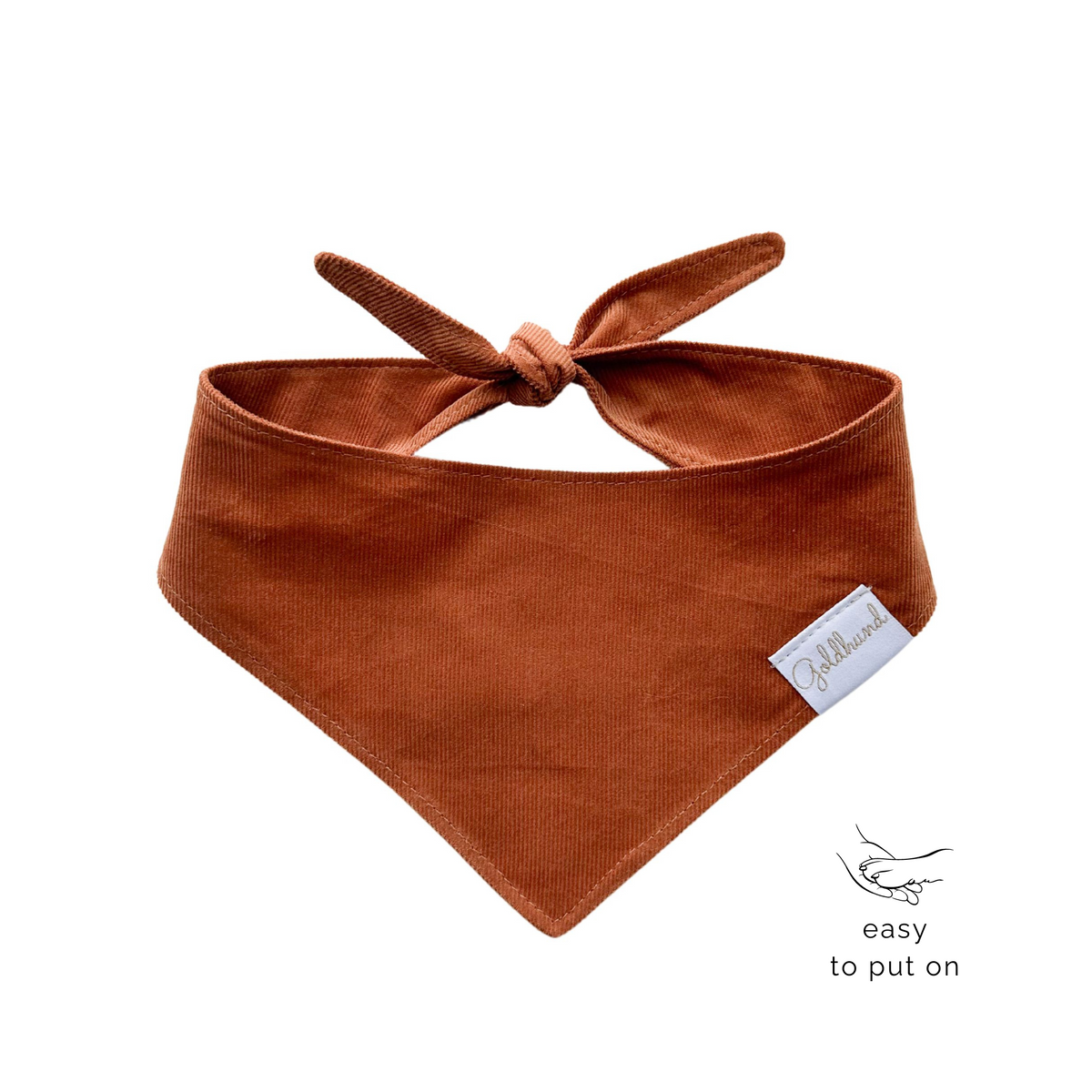 Hundehalstuch Cord cognac