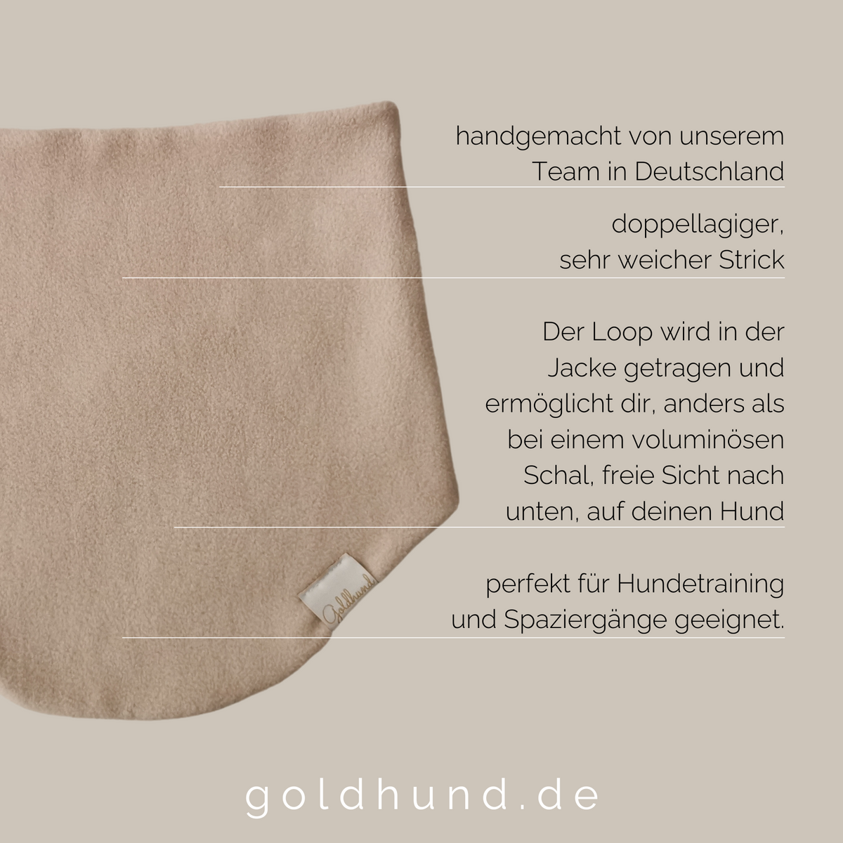 Loopschal für Menschen CosyLoop oatmeal