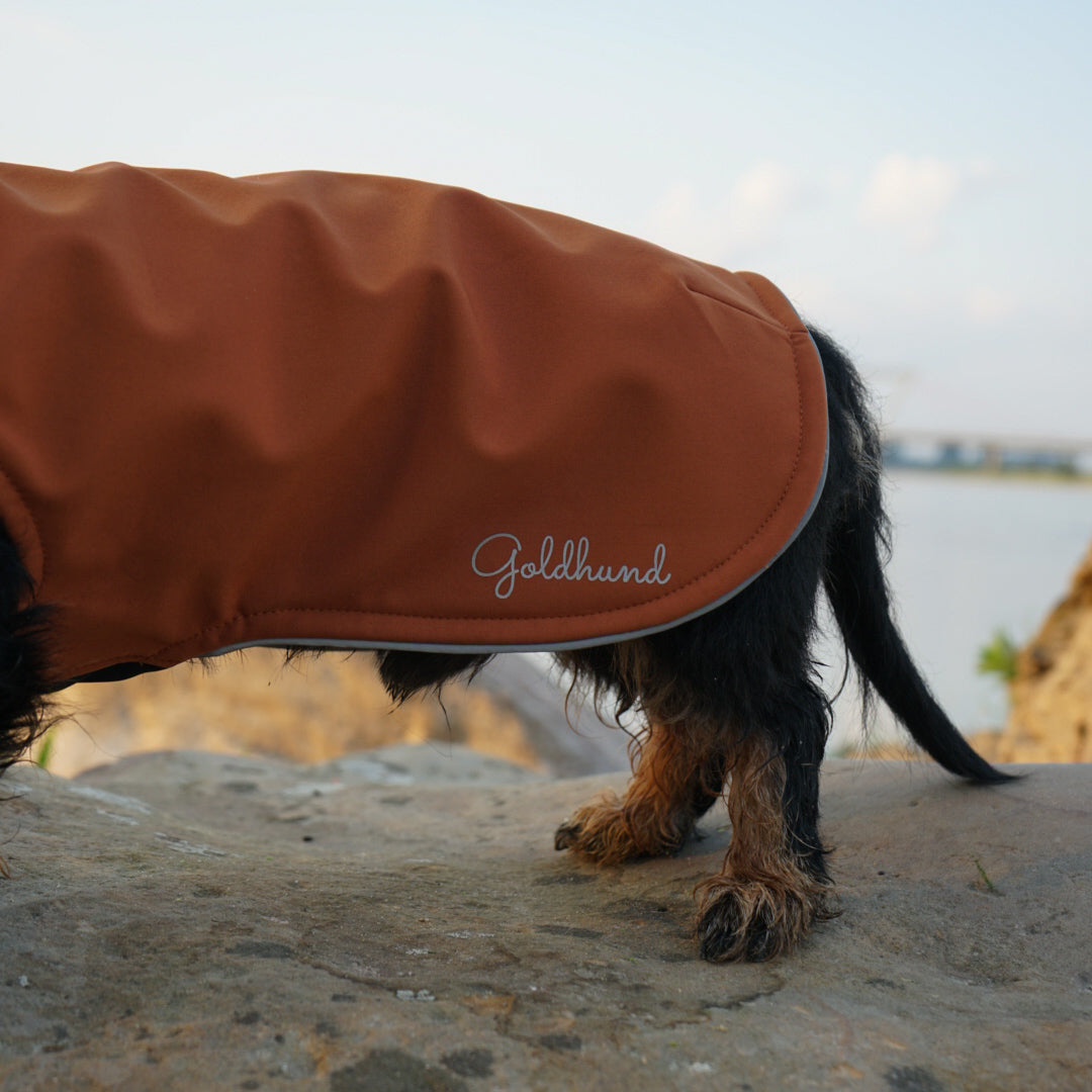 SALE leichter Hundemantel CosyShell light cognac Gr 6