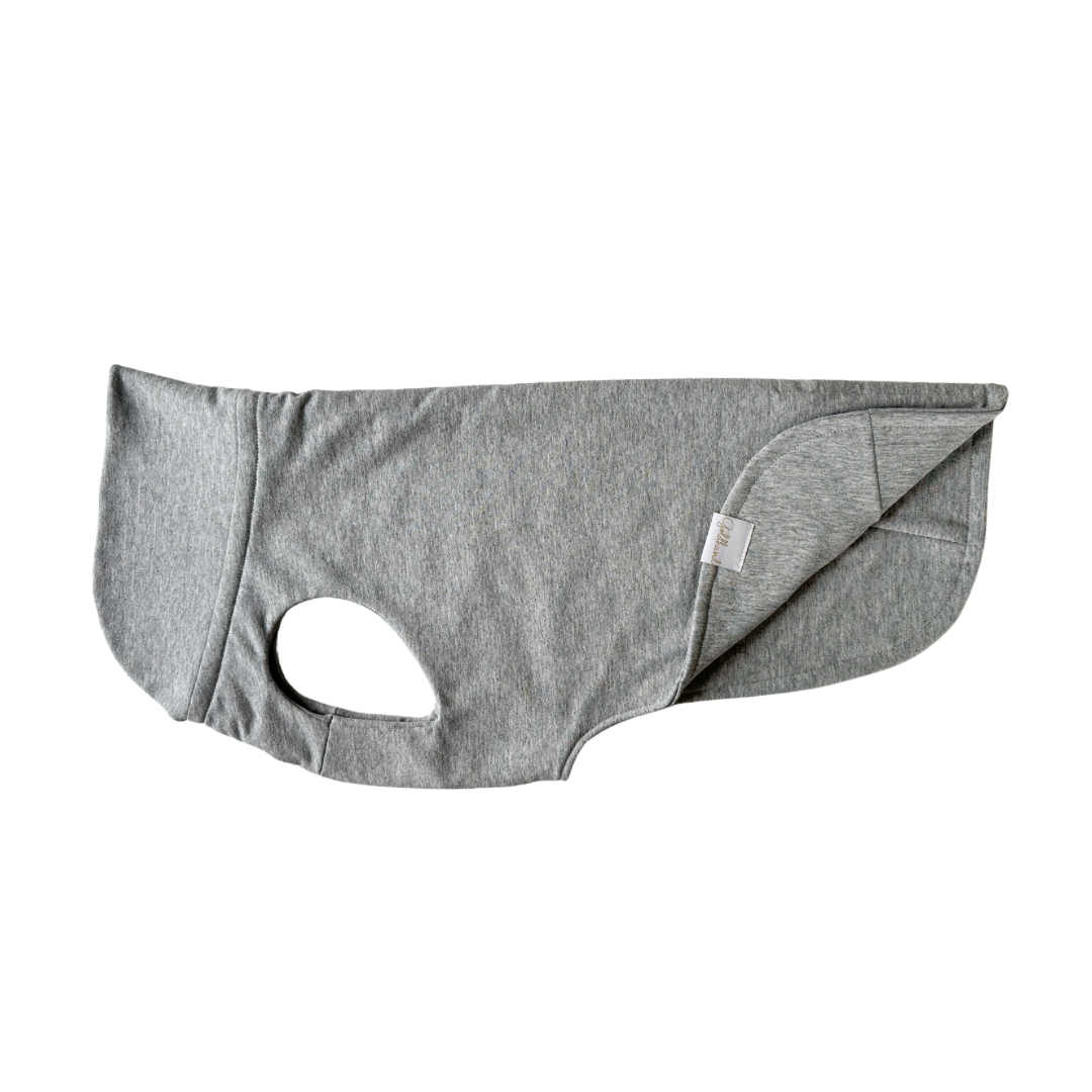 leichtes Hundeshirt CosyShirt light Jersey grau meliert // anteilig recycelt