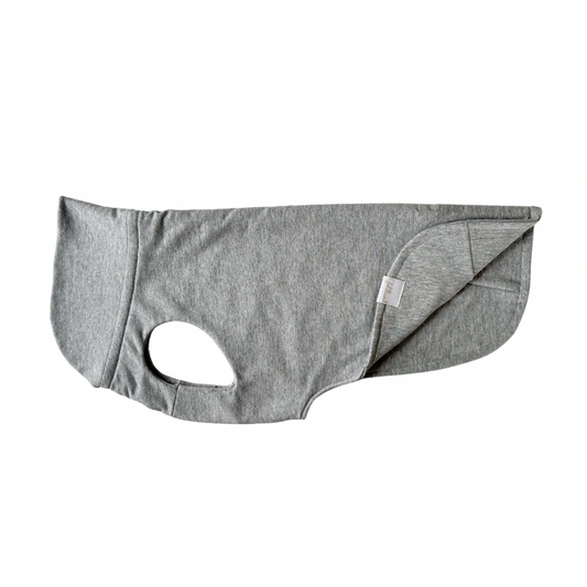 leichtes Hundeshirt CosyShirt light Jersey grau meliert // anteilig recycelt
