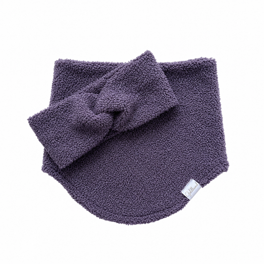 Loopschal für Menschen CosyLoop Teddy dark plum