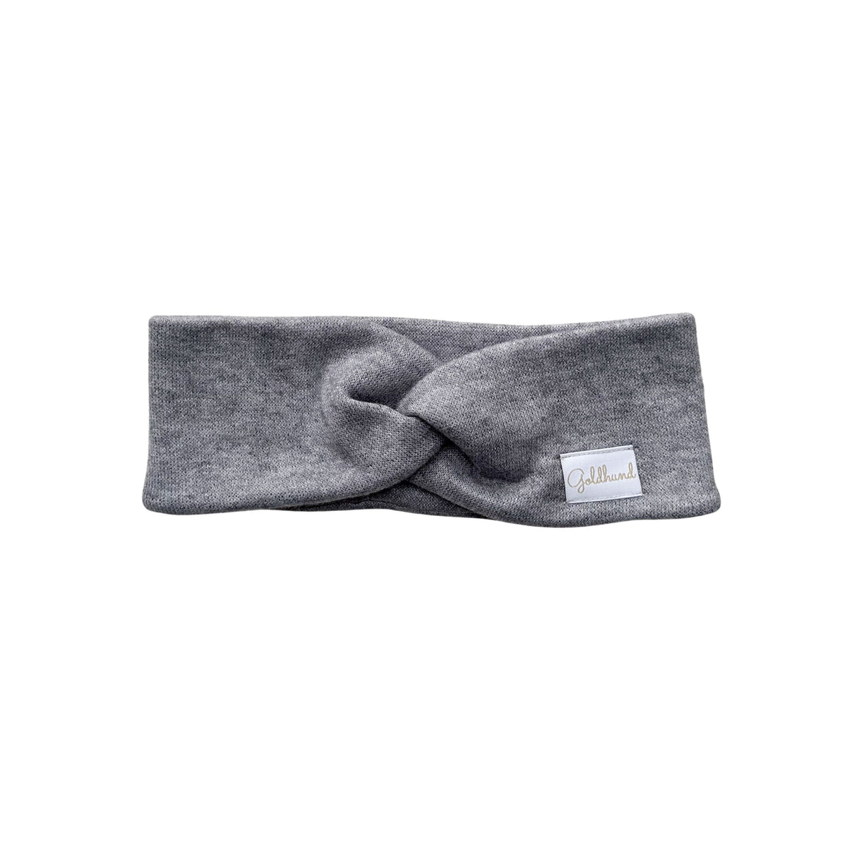 Bundle aus Stirnband und Loopschal für Menschen Strick grau