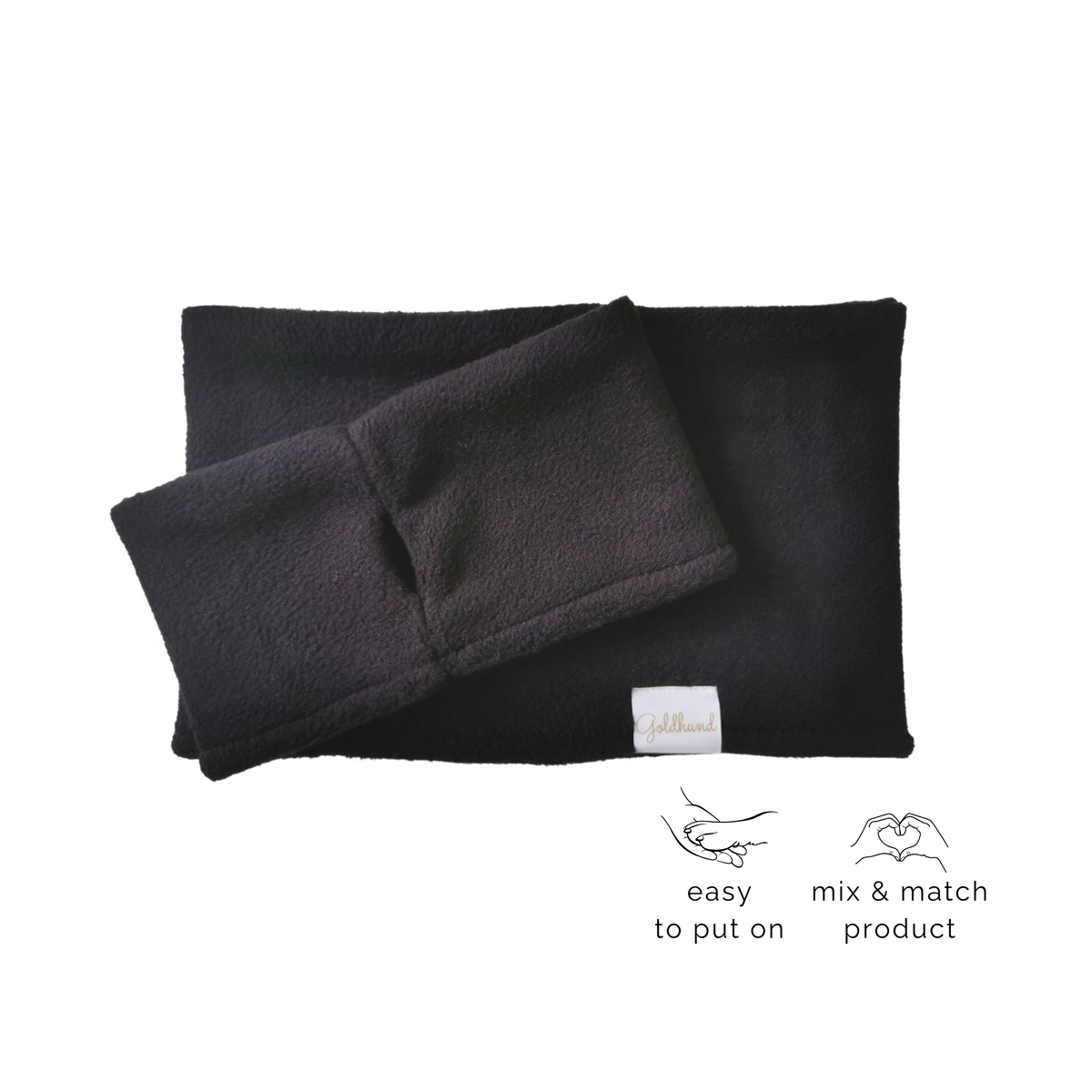 Hundeloop Fleece schwarz