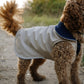 leichter Hundemantel CosyShell light stonebeige / dunkelblau