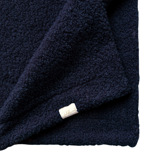 SALE Teddydecke dunkelblau