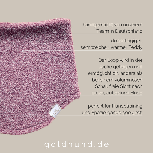 Loopschal für Menschen CosyLoop Teddy blush