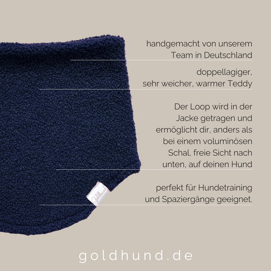 Loopschal für Menschen CosyLoop Teddy navy