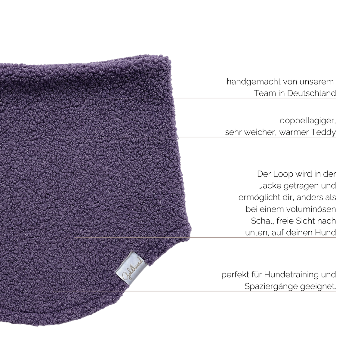 Loopschal für Menschen CosyLoop Teddy dark plum