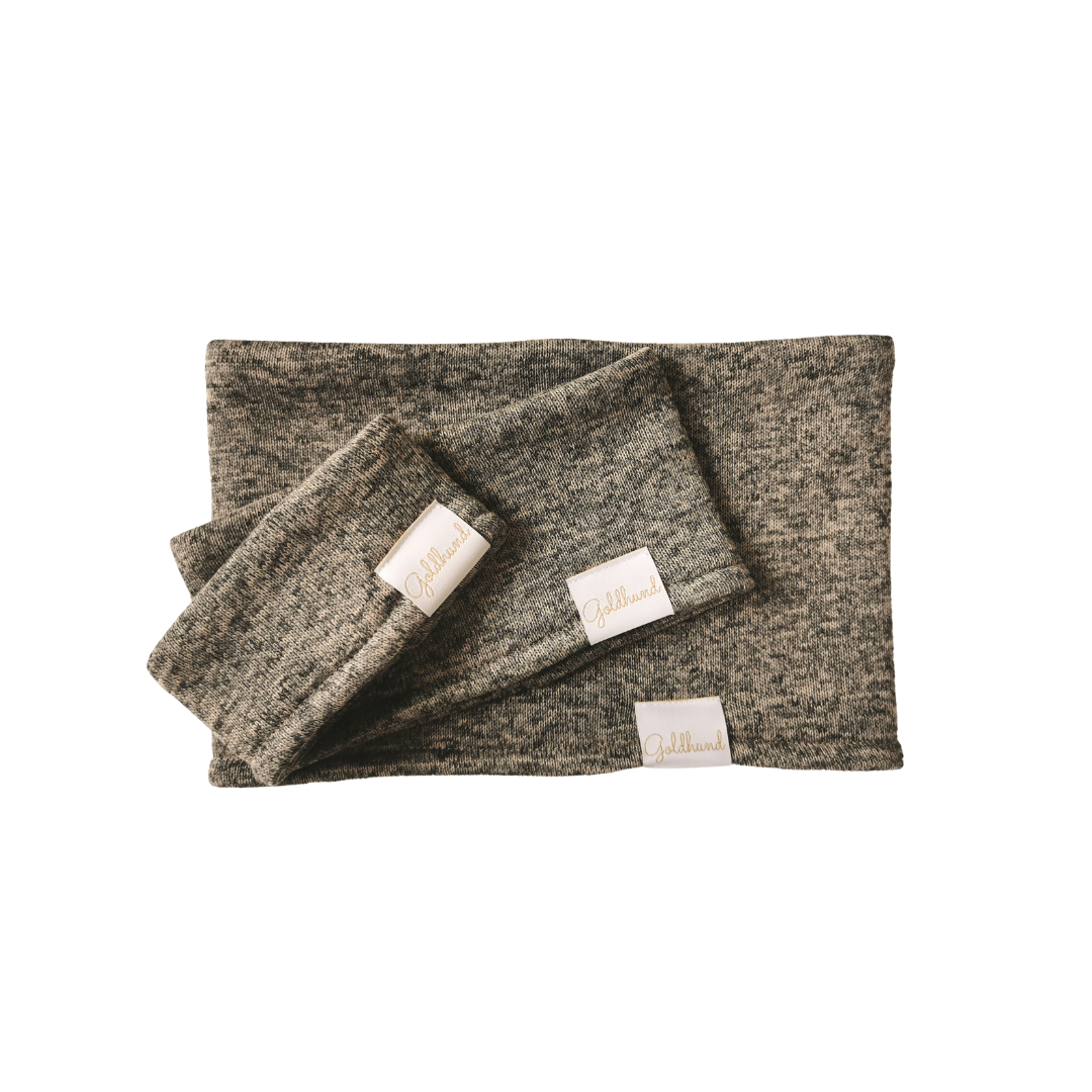 Hundeloop Strickfleece taupe meliert