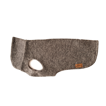 Hundepullover CosyShirt stay warm Strickfleece taupe meliert